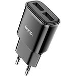 Фото Сетевое ЗУ Hoco C88A Star round dual Black (6931474749482) , 2*USB-A, 2.4А