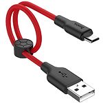 Фото Кабель HOCO X21 Plus Black-Red (6931474712400) USB/Micro-USB, 0.25м, 2.4A, silicone #1