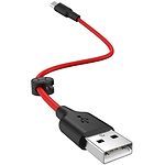 Фото Кабель HOCO X21 Plus Black-Red (6931474712400) USB/Micro-USB, 0.25м, 2.4A, silicone #2