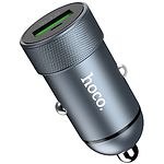 Фото Автомобильное ЗУ Hoco Z32 Metal Gray (6931474711564) USB-A, QC3.0, 18W, 3A
