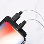 Фото Кабель HOCO X21 Plus Black-White (6931474711816) USB/Lightning, 1м, 2.4A, silicone #1