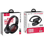 Изображение HOCO W23 Brilliant wireless Black (6931474709608) наушники с микрофоном накладные, Bluetooth 5.0 #2 Фото HOCO W23 Brilliant wireless Black (6931474709608) наушники с микрофоном накладные, Bluetooth 5.0 #2