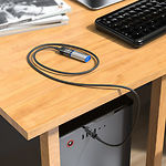 Фото Кабель HOCO U107 Black (6931474761910) USB/USB-female 3.0, 1.2м, 3A, nylon+aluminum #3