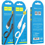 Фото Кабель HOCO X40 Black (6931474711656) USB/Lightning, 1м, 2.4A, TPE #3