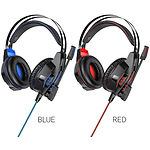 Фото HOCO W102 Cool tour gaming Red (6931474740922) наушники с микрофоном накладные #1