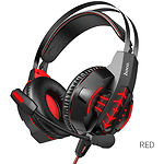 Фото HOCO W102 Cool tour gaming Red (6931474740922) наушники с микрофоном накладные #4