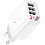 Изображение Сетевое ЗУ Hoco C93A Easy 3-port White (6931474760593) , 3*USB-A, 3.4А, LED-амперметр #2 Фото Сетевое ЗУ Hoco C93A Easy 3-port White (6931474760593) , 3*USB-A, 3.4А, LED-амперметр #2