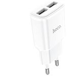 Изображение Сетевое ЗУ Hoco C88A Star round dual White (6931474749499) , 2*USB-A, 2.4А Фото Сетевое ЗУ Hoco C88A Star round dual White (6931474749499) , 2*USB-A, 2.4А