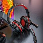 Фото HOCO W103 Magic tour gaming Red (6931474741622) наушники с микрофоном накладные #3