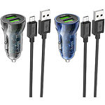 Изображение Автомобильное ЗУ Hoco Z47 Black (6931474782236) 2*USB-A,18W,QC + кабель Micro-USB #4 Фото Автомобильное ЗУ Hoco Z47 Black (6931474782236) 2*USB-A,18W,QC + кабель Micro-USB #4