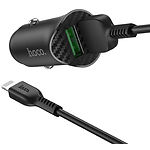 Фото Автомобильное ЗУ Hoco Z39 Black (6931474735041) 2*USB-A,QC3.0, 18W+кабель Lightning #2