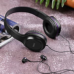 Фото HOCO W24 Enlighten Purple (6931474709653) набор 2-х: наушники с микрофоном накладные + вкладыши #3