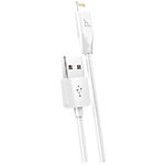 Изображение Кабель HOCO X1 White (6957531032014) USB/Lightning, 2м, 2.4A, PVC Фото Кабель HOCO X1 White (6957531032014) USB/Lightning, 2м, 2.4A, PVC