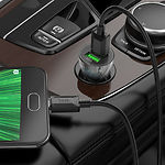 Фото Автомобильное ЗУ Hoco Z47 Black (6931474782212) 2*USB-A, 18W, QC #3