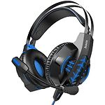 Фото HOCO W102 Cool tour gaming Blue (6931474740939) наушники с микрофоном накладные