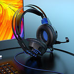 Фото HOCO W102 Cool tour gaming Blue (6931474740939) наушники с микрофоном накладные #3