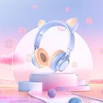Изображение HOCO W36 Cat Dream Blue (6931474770417) наушники с микрофоном накладные #2 Фото HOCO W36 Cat Dream Blue (6931474770417) наушники с микрофоном накладные #2