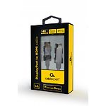 Изображение Кабель Cablexpert CC-DP-HDMI-4K-6 - DisplayPort на HDMI, 4K 60Hz, 1.8 метра #2 Фото Кабель Cablexpert CC-DP-HDMI-4K-6 - DisplayPort на HDMI, 4K 60Hz, 1.8 метра #2