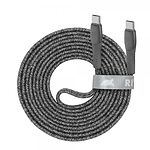 Фото Кабель RIVACASE PS6105 GR21 USB 2.0 Type-C/Type-C, 2м, 3А, 60W, тканевая оплетка, серый #2