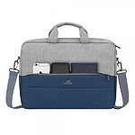 Изображение Сумка для Notebook RivaCase 7532 Grey/Dark blue с диагональю дисплея 15.6" Prater #11 Фото Сумка для Notebook RivaCase 7532 Grey/Dark blue с диагональю дисплея 15.6" Prater #11