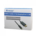 Фото Кабель Viewcon TE392, USB3.1 Type-C (папа) на DisplayPort (папа), 4K 60Hz, 1.5 м #2