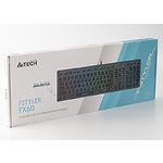 Изображение Клавиатура A4tech FX60 Grey Neon backlit,Fstyler,с ножничными переключателями,неоновая подсветка,USB #4 Фото Клавиатура A4tech FX60 Grey Neon backlit,Fstyler,с ножничными переключателями,неоновая подсветка,USB #4