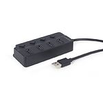 Фото Концентратор HUB USB 2.0 Gembird UHB-U2P4P-01 на 4 порта, черный