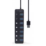 Фото Концентратор HUB USB 3.1 Gembird UHB-U3P7P-01 на 7 портов, черный #3