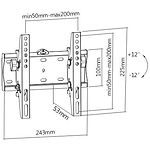 Фото Настенное крепление Gembird WM-42T-02 для 23 - 42” (до 30 кг) VESA 200 x 200 мм #2