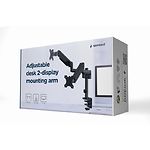 Изображение Кронштейн Gembird MA-DA2P-01 для 2 LED мониторов до 32" #2 Фото Кронштейн Gembird MA-DA2P-01 для 2 LED мониторов до 32" #2