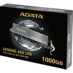 Фото SSD A-Data Legend 850 Lite 1TB M.2 2280 PCIe4x4 NVMe (ALEG-850L-1000GCS) 5000/3200 MB/s #1