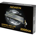 Фото SSD A-Data Legend 850 Lite 2TB M.2 2280 PCIe4x4 NVMe (ALEG-850L-2000GCS) 5000/4200 MB/s #1