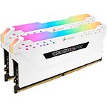 Фото DDR-4 2шт x 8GB 3600МГц CORSAIR Vengeance RGB Pro White Heatspreader (CMW16GX4M2D3600C18W)