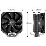 Фото Cooler CPU PCCOOLER K4 BK, TDP 230W, 130mm fan, LGA1700/1200/115X/AM5/AM4 #3