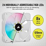 Изображение Вентилятор 120мм Corsair SP120 RGB Elite White Triple Pack (CO-9050137-WW) 3шт #3 Фото Вентилятор 120мм Corsair SP120 RGB Elite White Triple Pack (CO-9050137-WW) 3шт #3