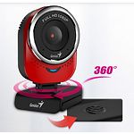 Фото WEB-камера Genius QCam 6000 Red, Full HD, USB (32200002401/32200002408) #1