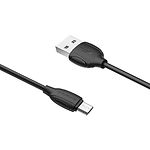 Кабель BOROFONE BX19 Black (BX19MB) USB/Micro-USB, 1м, 2.4A, PVC, TPE connectors - фото