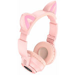 Фото BOROFONE BO18P Pink Cat ear Bluetooth наушники с микрофоном