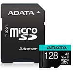 Фото microSD XC 128 GB A-DATA Premier U3 C10 V30S A2 UHS-I (AUSDX128GUI3V30SA2-RA1) SD перех., R/W-100/85