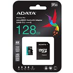 Фото microSD XC 128 GB A-DATA Premier U3 C10 V30S A2 UHS-I (AUSDX128GUI3V30SA2-RA1) SD перех., R/W-100/85 #2