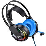 Изображение HOCO W105 Joyful gaming Blue (6931474754172) наушники с микрофоном накладные Фото HOCO W105 Joyful gaming Blue (6931474754172) наушники с микрофоном накладные