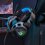Изображение HOCO W104 Drift gaming Blue (6931474749826) наушники с микрофоном накладные #2 Фото HOCO W104 Drift gaming Blue (6931474749826) наушники с микрофоном накладные #2