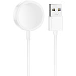 Изображение Кабель HOCO Y9 White (6931474798930) USB/Smart watch charging, 1м, зарядка смарт-часов Фото Кабель HOCO Y9 White (6931474798930) USB/Smart watch charging, 1м, зарядка смарт-часов