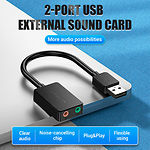 Фото Sound Card Vention (CDYB0) Black, USB-A, Stereo 2.0, 0.15м #1