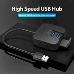 Фото Концентратор HUB USB 3.0 Vention (CHBBB) Type-A --> 4 * USB3.0-A, 0.15м #1