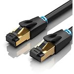 Кабель patch cord 3м S/FTP Black Vention (IKABI), Cat.8 - фото
