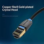 Изображение Кабель patch cord 3м S/FTP Black Vention (IKABI), Cat.8 #7 Фото Кабель patch cord 3м S/FTP Black Vention (IKABI), Cat.8 #7