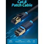 Фото Кабель patch cord  1.5м S/FTP Black Vention (IKABG), Cat.8 #1