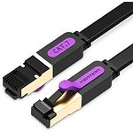 Фото Кабель patch cord  3м FTP Black Vention Flat (ICABI), Cat.7