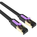 Фото Кабель patch cord  3м FTP Black Vention Flat (ICABI), Cat.7 #1